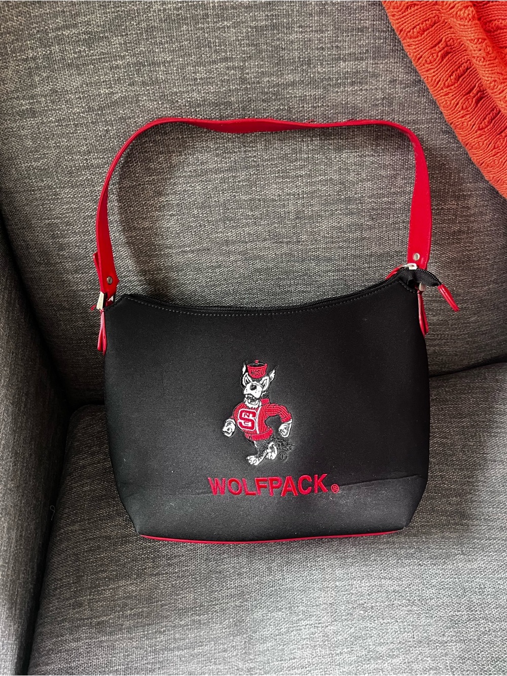NC State Wolfpack Black and Red Women's Shoulder Bag Purse